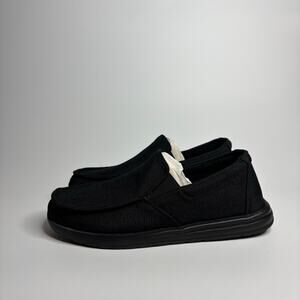 Bruno Marc Men's Canvas Slip On Stretch Loafers Sneakers in Black